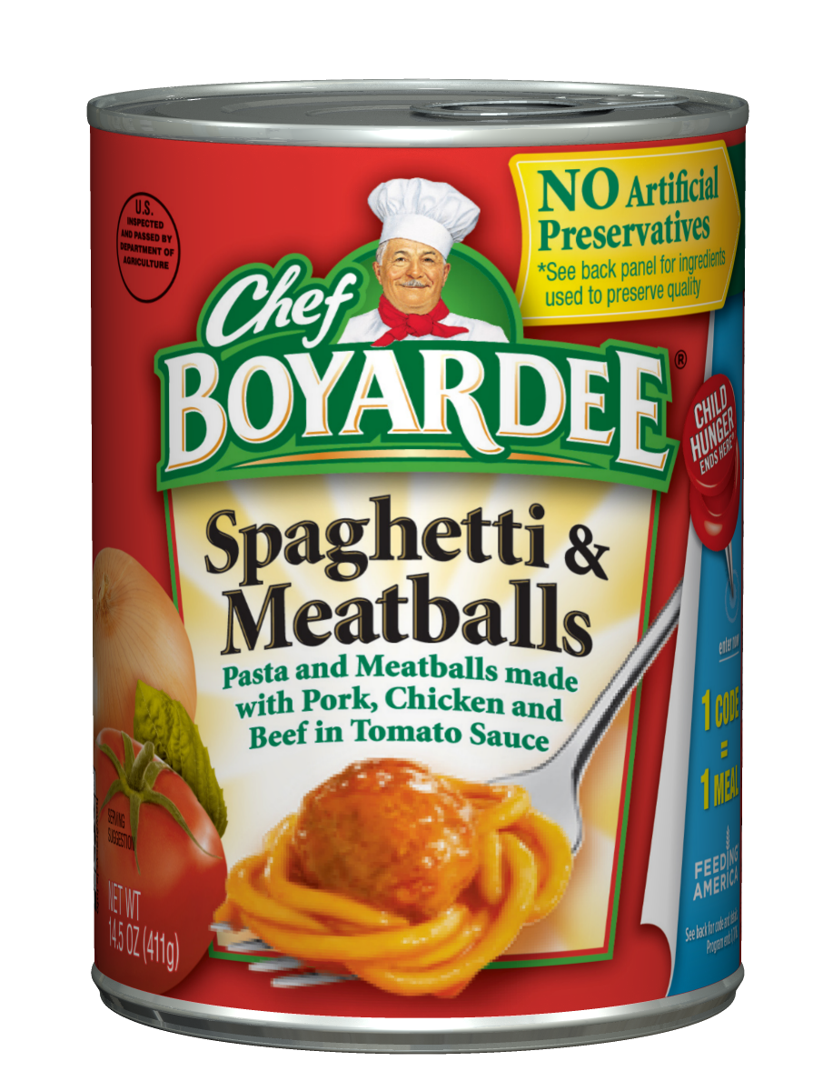 Canned Spaghetti & Meatballs